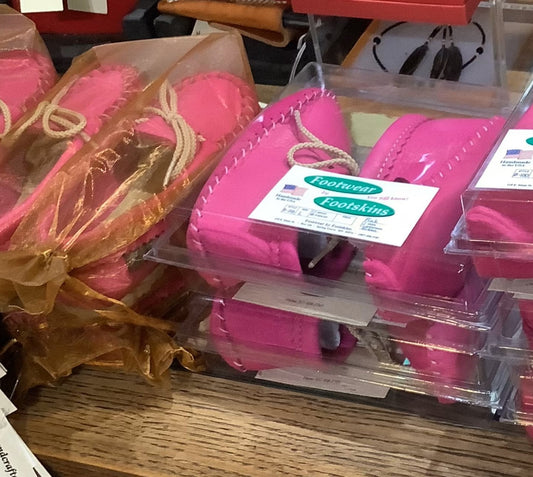 Footskins "Red Dog" and "Barbie" Childs/Youth/Toddler Moccasins