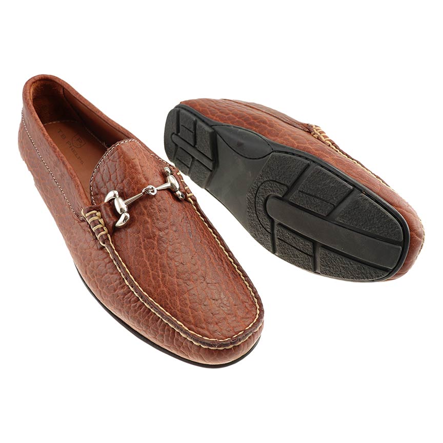 SALE-SALE  "Cassity" - bison or elk leather driving shoe by T.B. Phelps