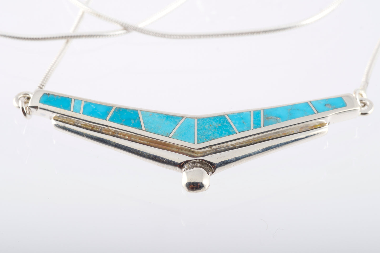 Necklace Turquoise inlay
