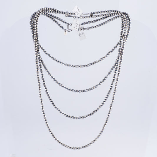 Silver Pearl Ranch - Navajo Pearls Necklace 4mm pearls