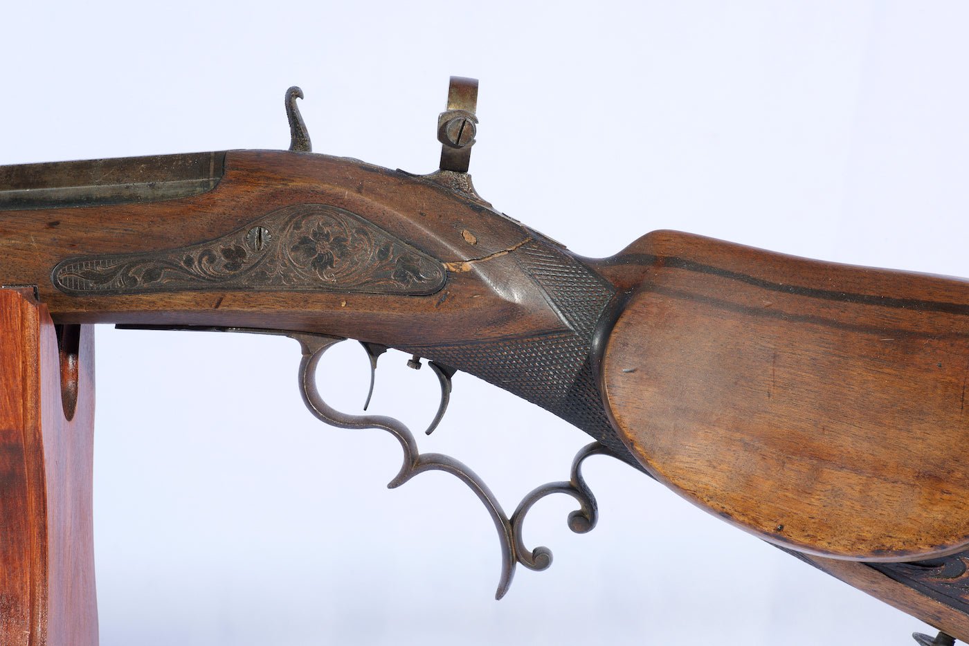 Ornate Schuetzen Rifle - 1870 22 cal (with a full octagan barrel) German "castle" gun