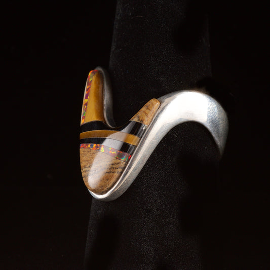 Women's Ring Jasper and Created Opal Calvin Begay