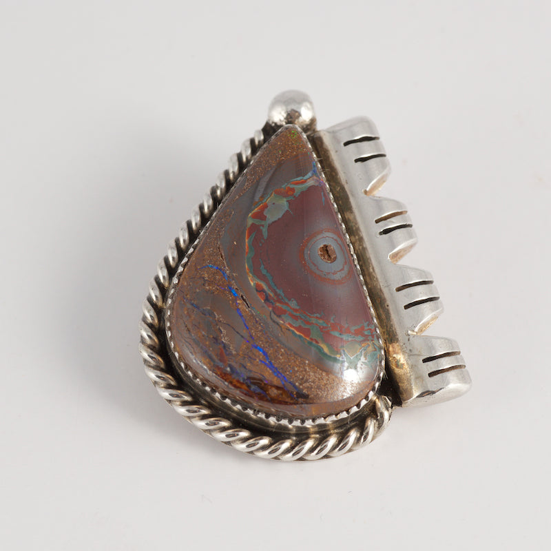 Pendant Sterling Silver and Boulder Opal #3 Pendant