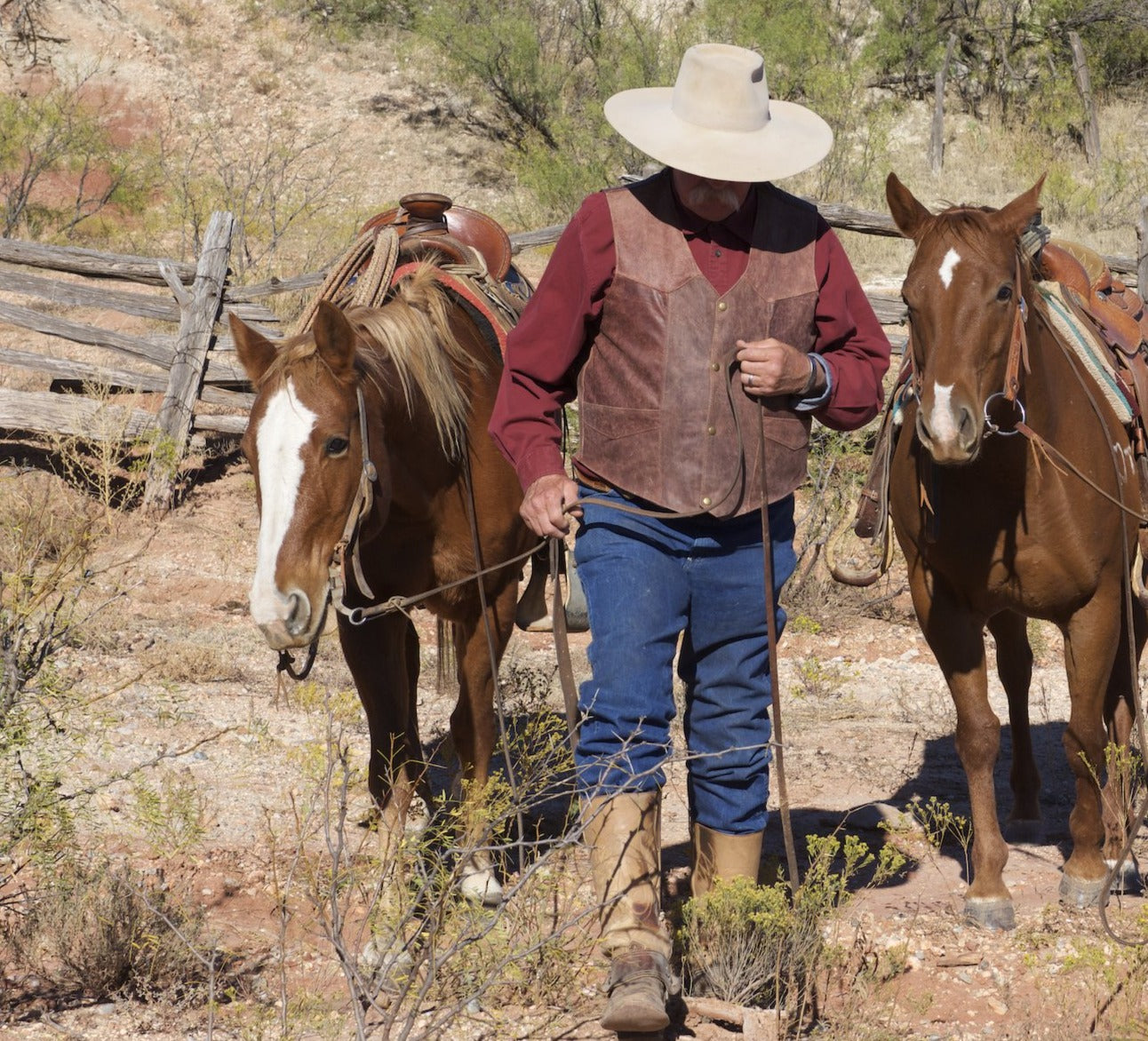 Buyce Leather - Men's Old West bison leather vest