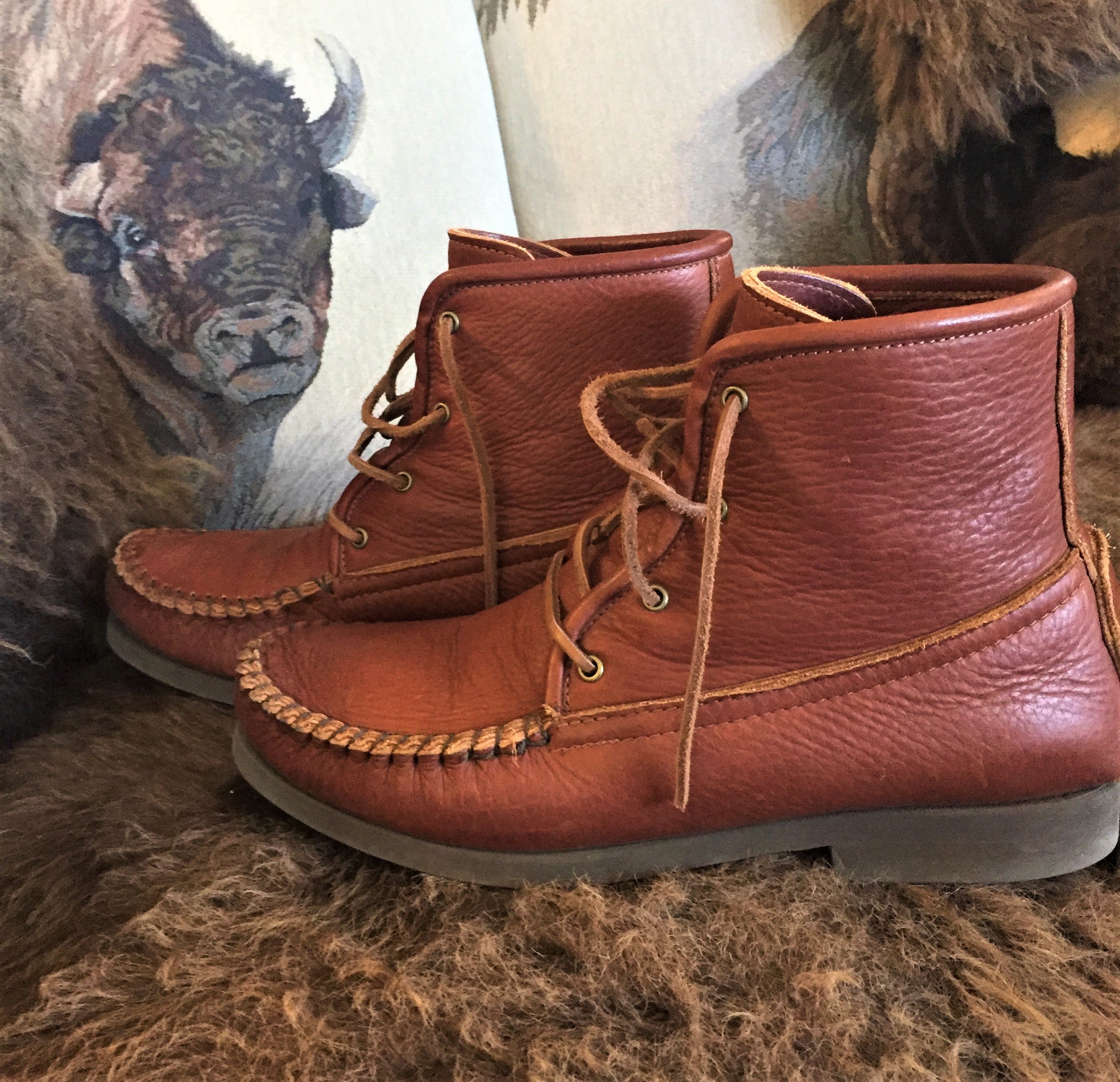 Footskins "Herd Wear" Bison Leather Walking boots.  B 4540