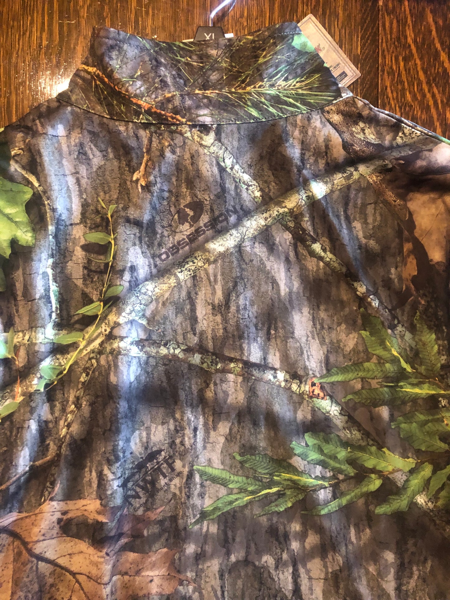 PARAMOUNT "Mossy Oak" fishing quarter zip shirt