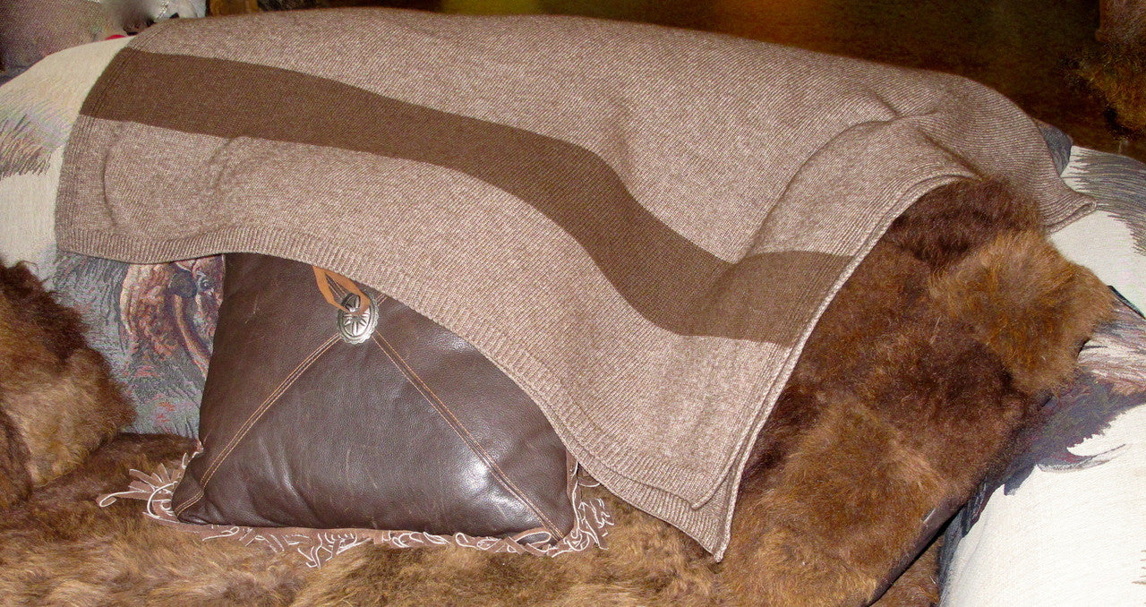 SALE SALE - Bison Down/Silk Lap Robe