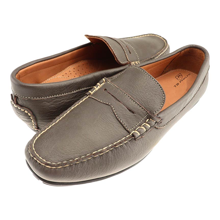 SALE-SALE  "Sundance" - bison or elk leather driving shoe by T.B. Phelps