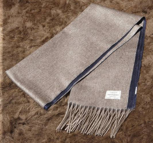 SALE SALE: Jacques Cartier Italian made - Bison Down/Silk Scarf