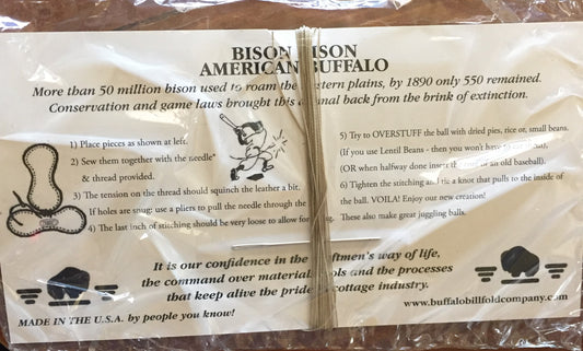 Buffalo Billfold Company - Bison Leather Baseball Kit - A super Parent/Grandparent/Child project for right now!