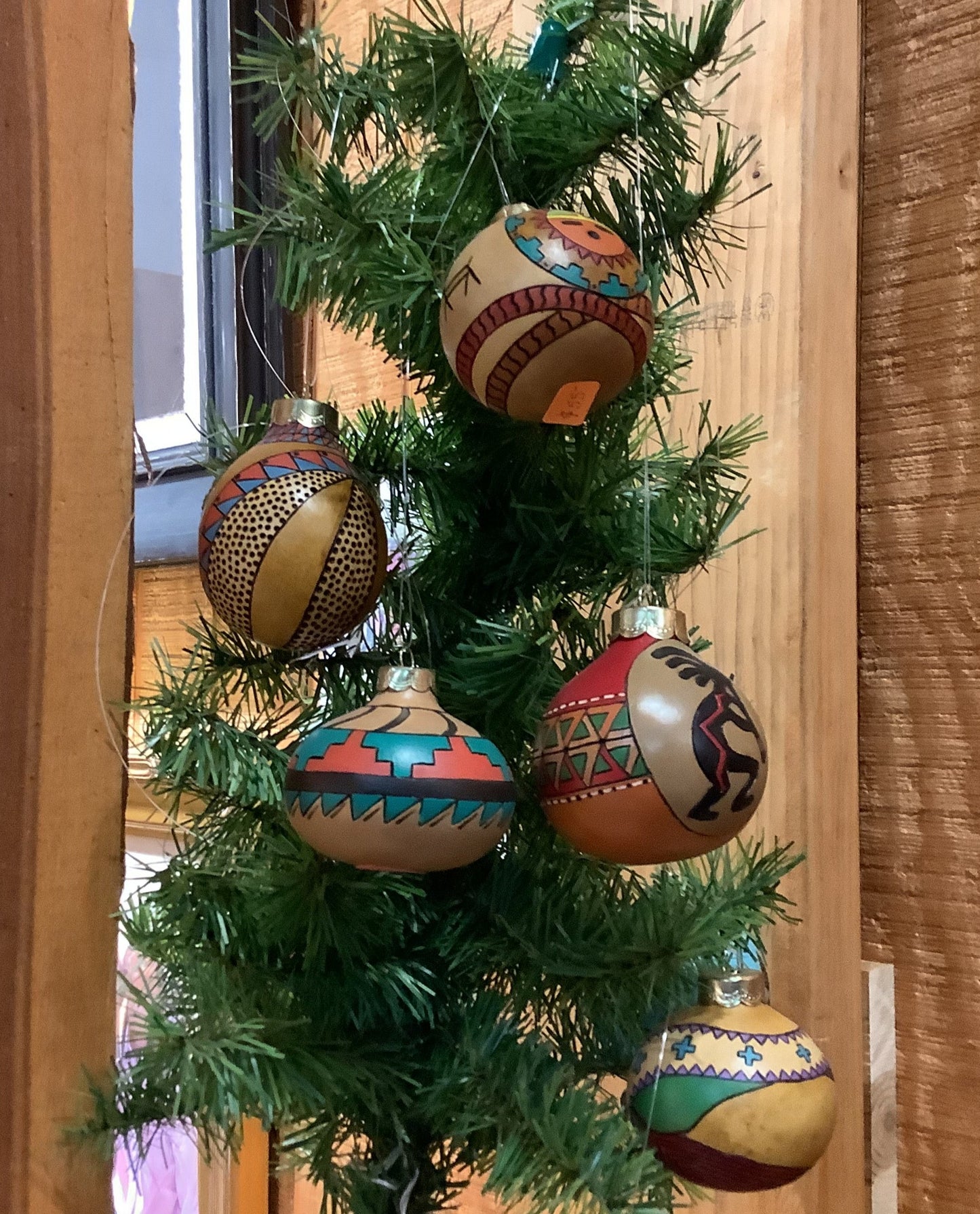 Hand painted, hand crafted gourd art by Andi Wardlaw