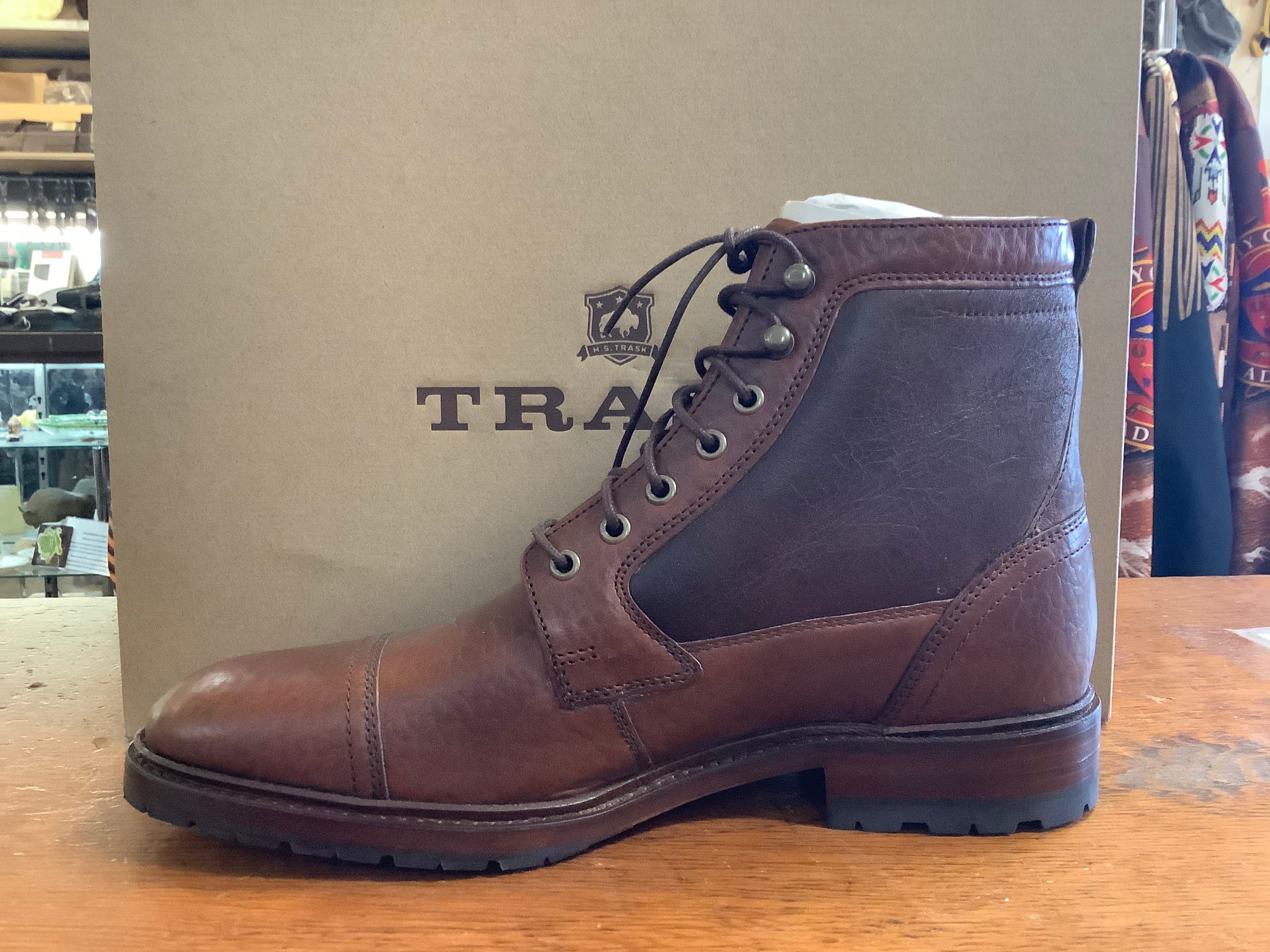 Trask "Lowell" Saddle Tan Bison - shearling lined 3/4 boot for city or country