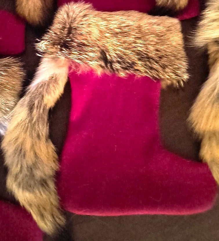 12 Days of Christmas - Fur trimmed Holiday Stockings