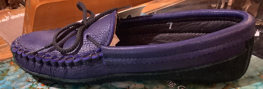 Footskins bison leather slipper/moccasins - style #4440