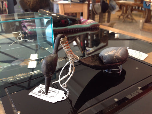 Bison Horn Carved Spoon - Native made