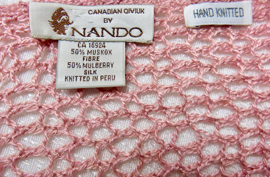 Muskox and Silk Shell Pink Scarf