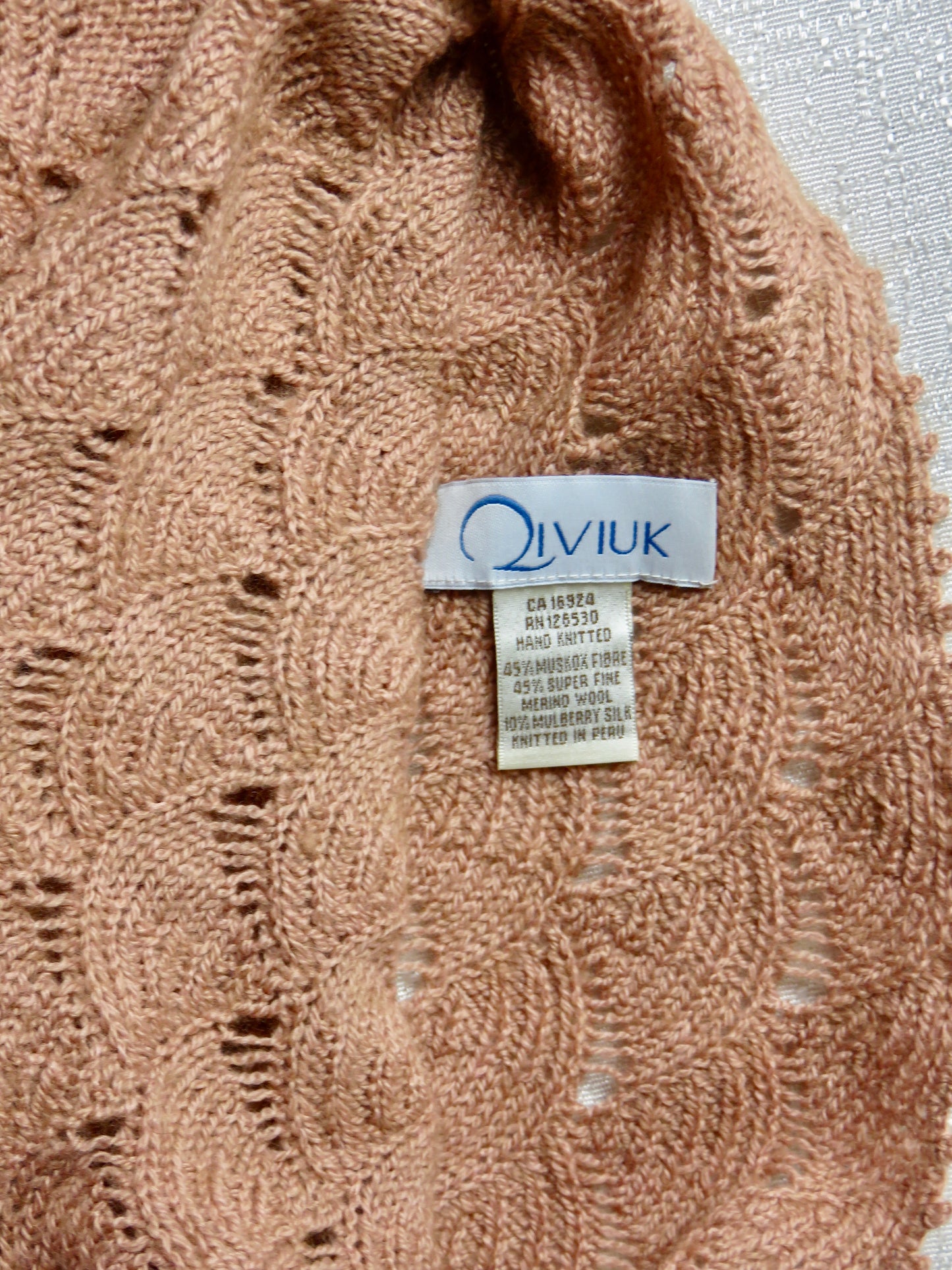 Rose Muskox/ Merino/ Silk Smoke Ring Cowl