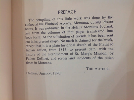 BOOKS - Historical Sketch of the FLATHEAD INDIAN NATION - 1890