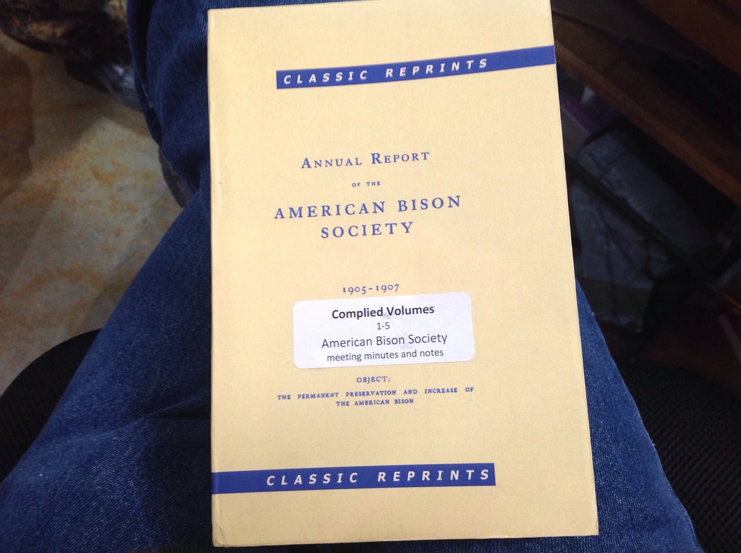BOOKS - Annual Report of the American Bison Society Compiled Volumes 1-5