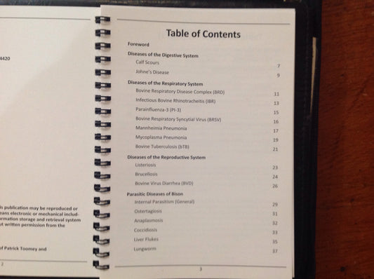 BOOKS - Bison Diseases Field Guide