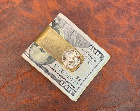 Coleman's Haberdashery - Artillery Shell Money Clips with Buffalo Nickel