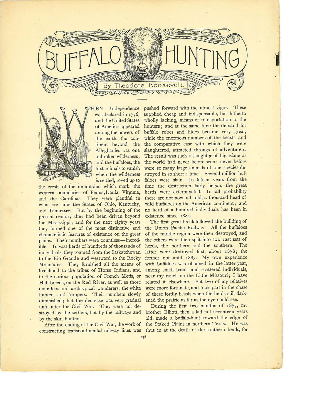 The 2nd of the every-so-often-Sunday-old-timey articles on Bison