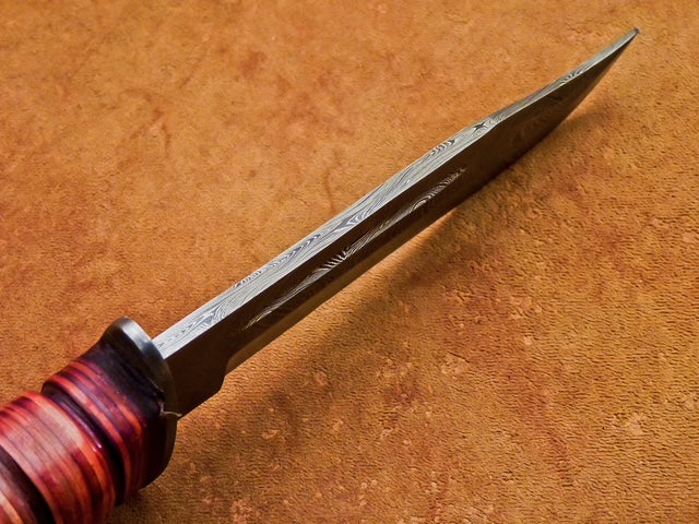 Marine Ka-Bar reproduction - in true Damascus steel.