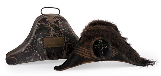 Officers Chapeau or Cocked Hat - with original tin carry case