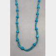 Vintage Turquoise Blue Trade Bead 3 strand necklace -