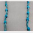 Vintage Turquoise Blue Trade Bead 3 strand necklace -