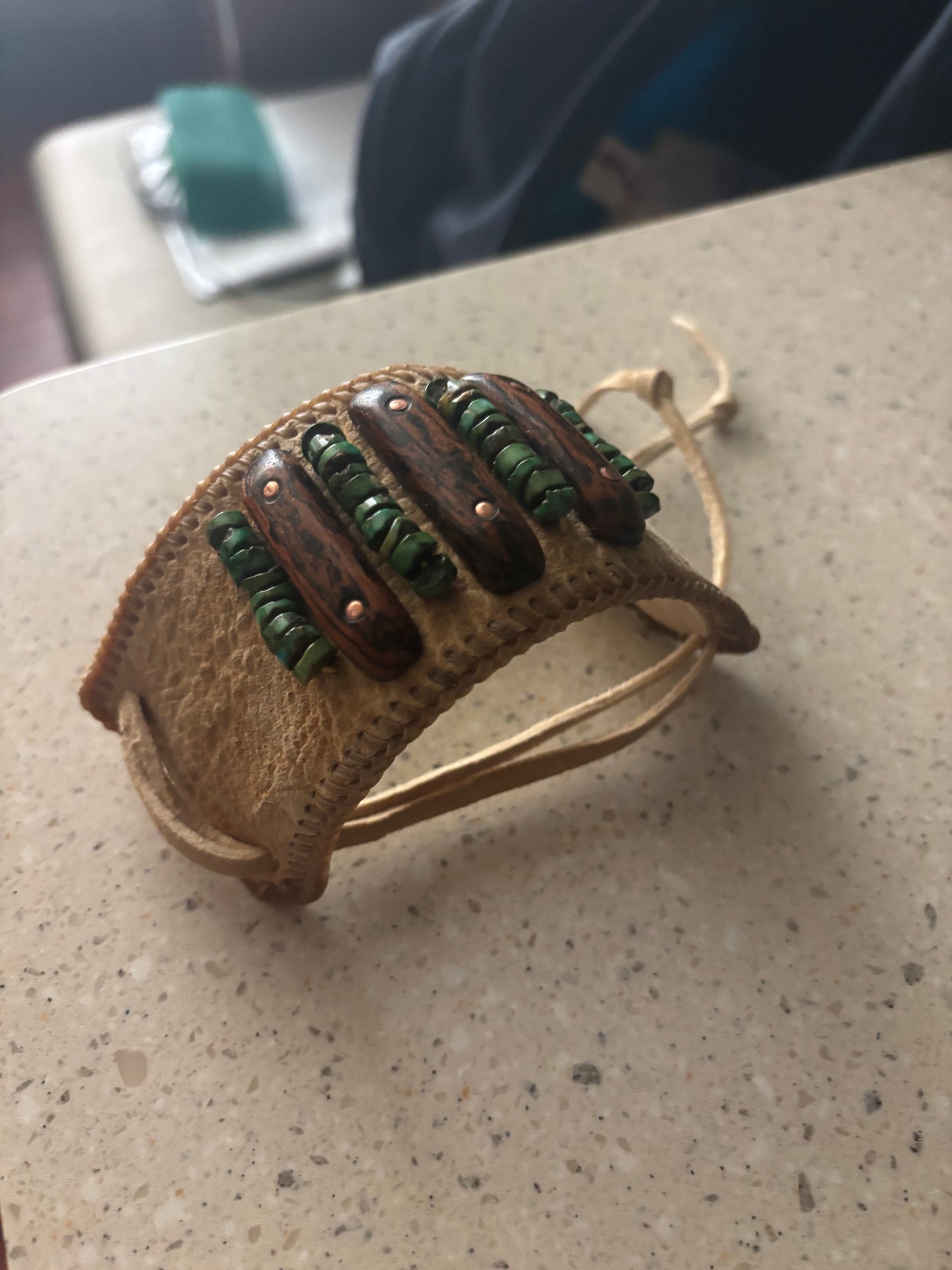 Brain Tanned Elk cuff