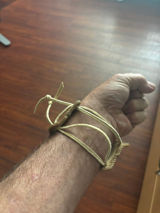 Brain Tanned Elk cuffs