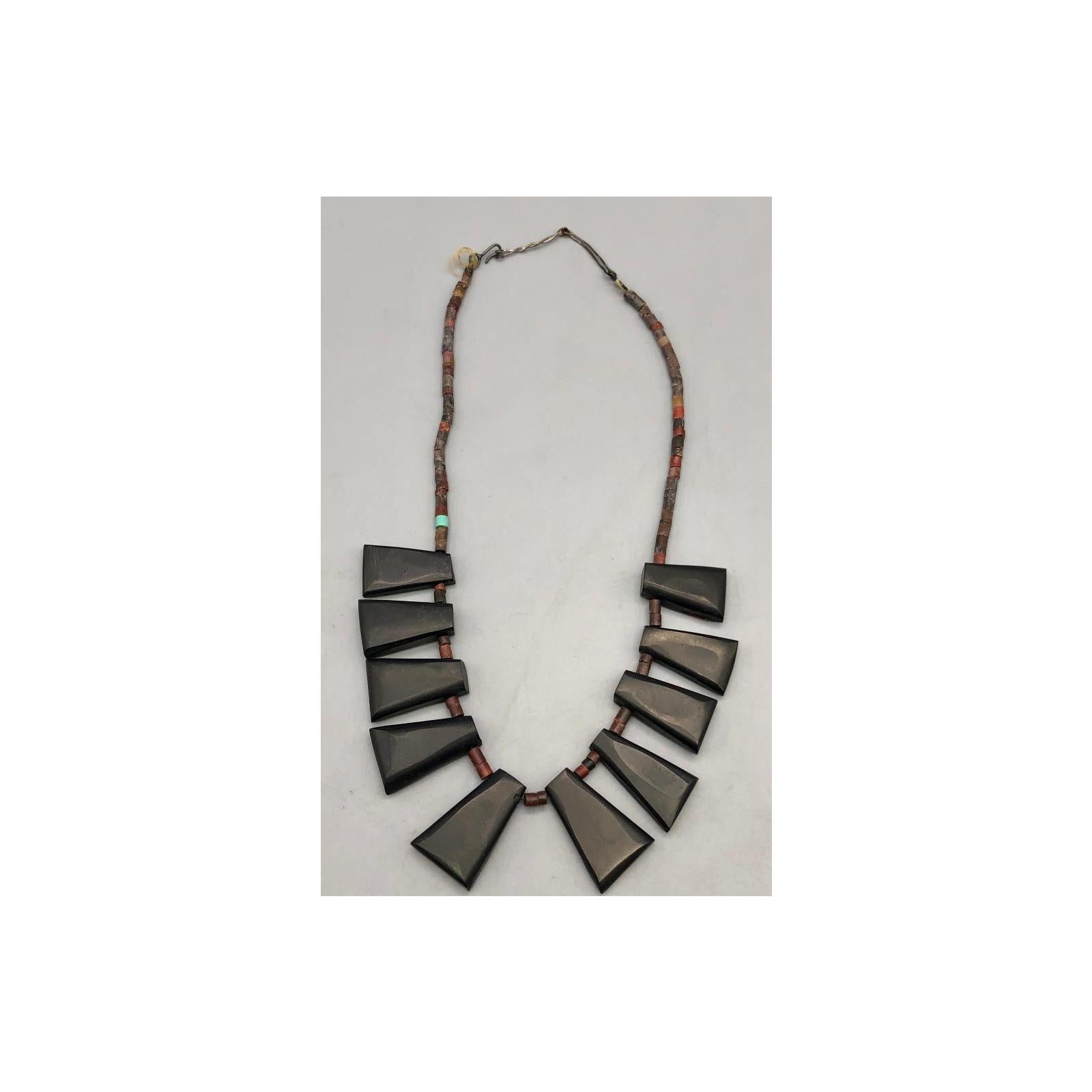 Hard-to-find Shell Pueblo necklace and matching wire hook earrings