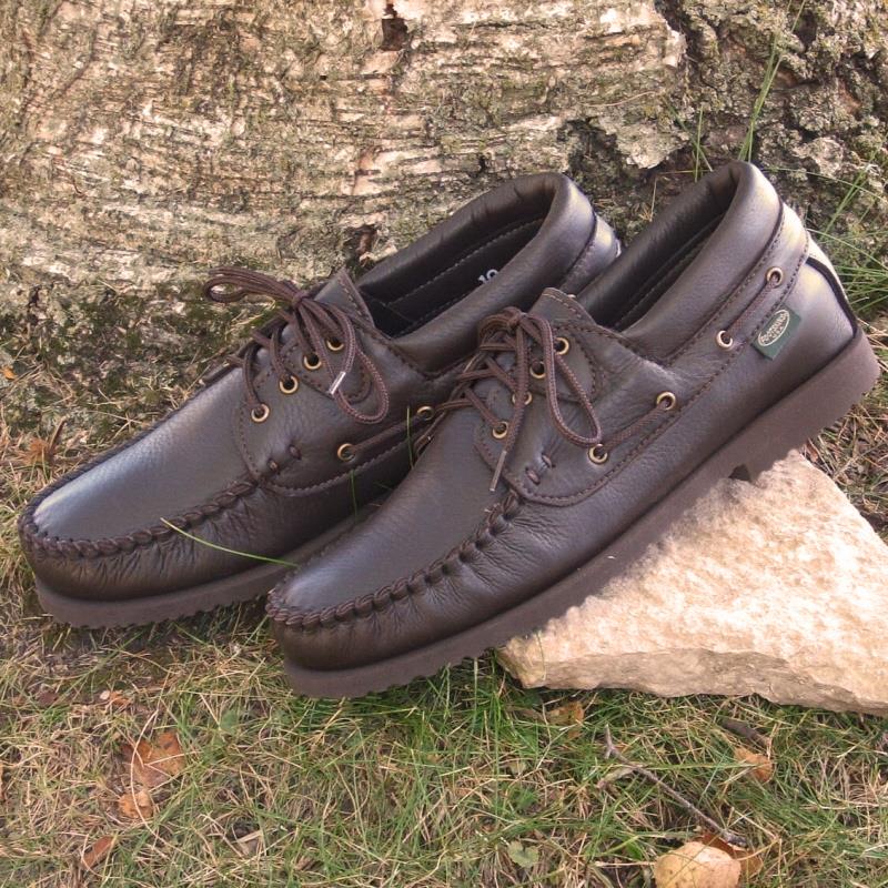 "Herd Wear" - bison leather/"Flex-rubber" sole men's "Boat Shoe"  style.  Style #4497cfs