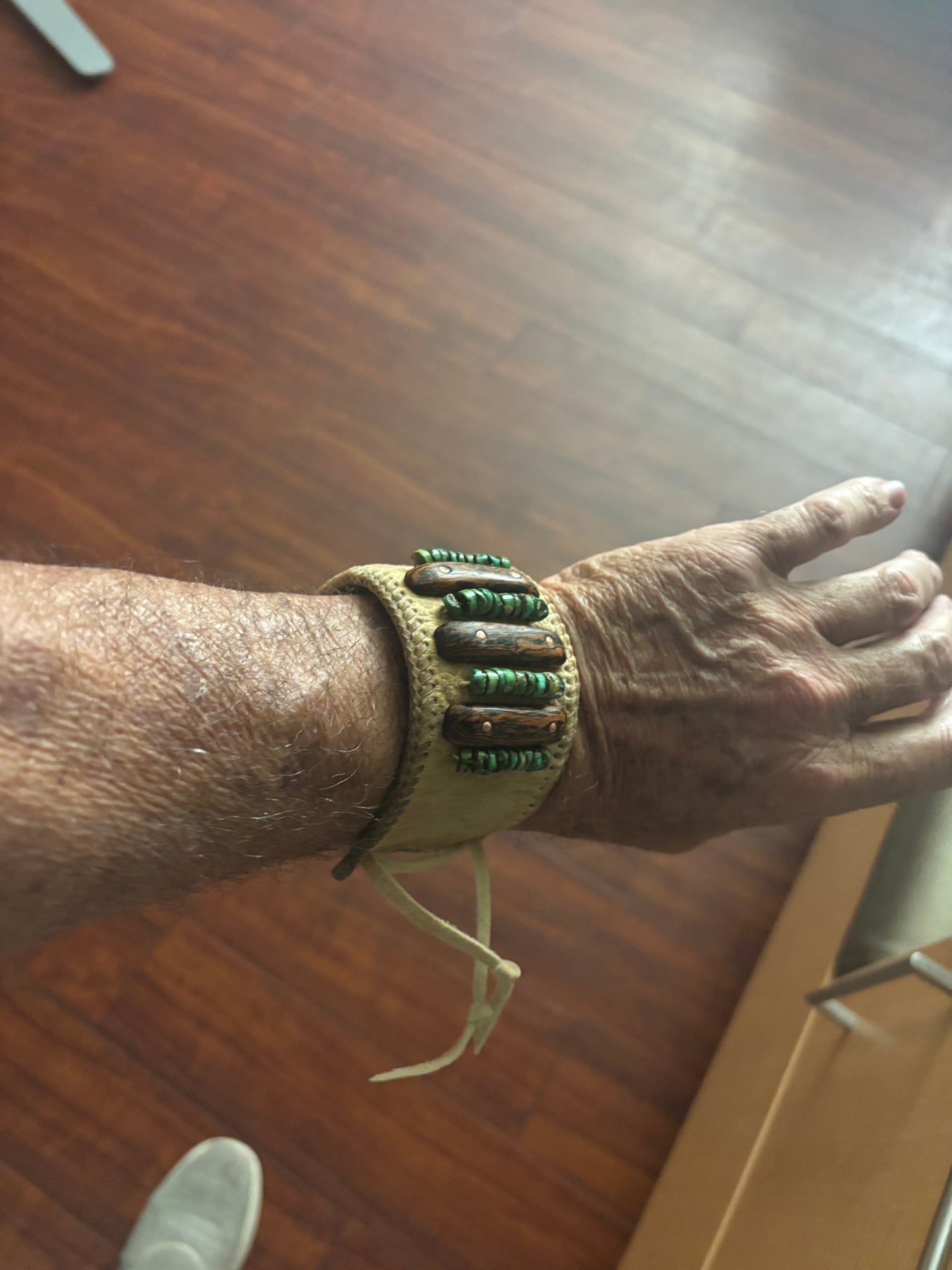 Brain Tanned Elk cuff