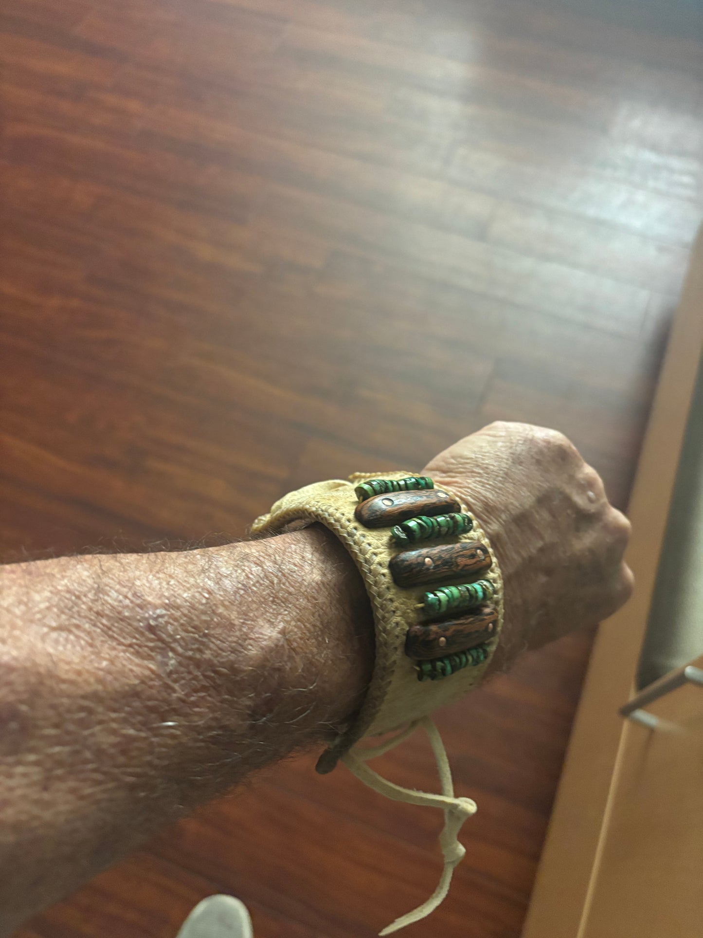 Brain Tanned Elk cuff