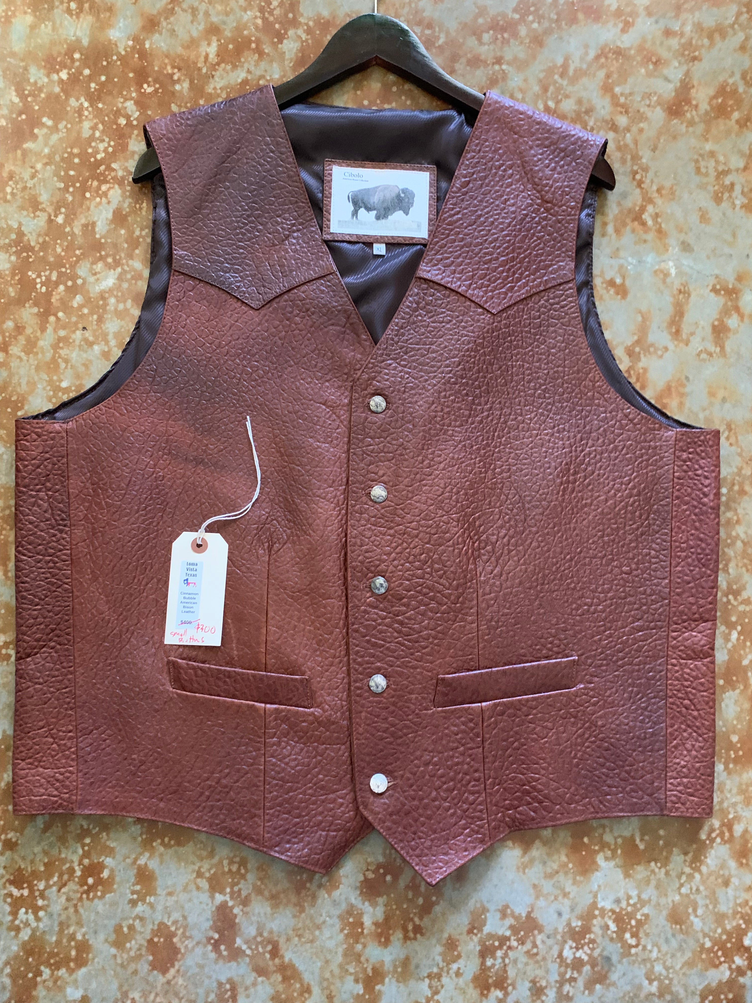 Loma Vista of Texas - XL Bison Leather w/ small(ish) buttons
