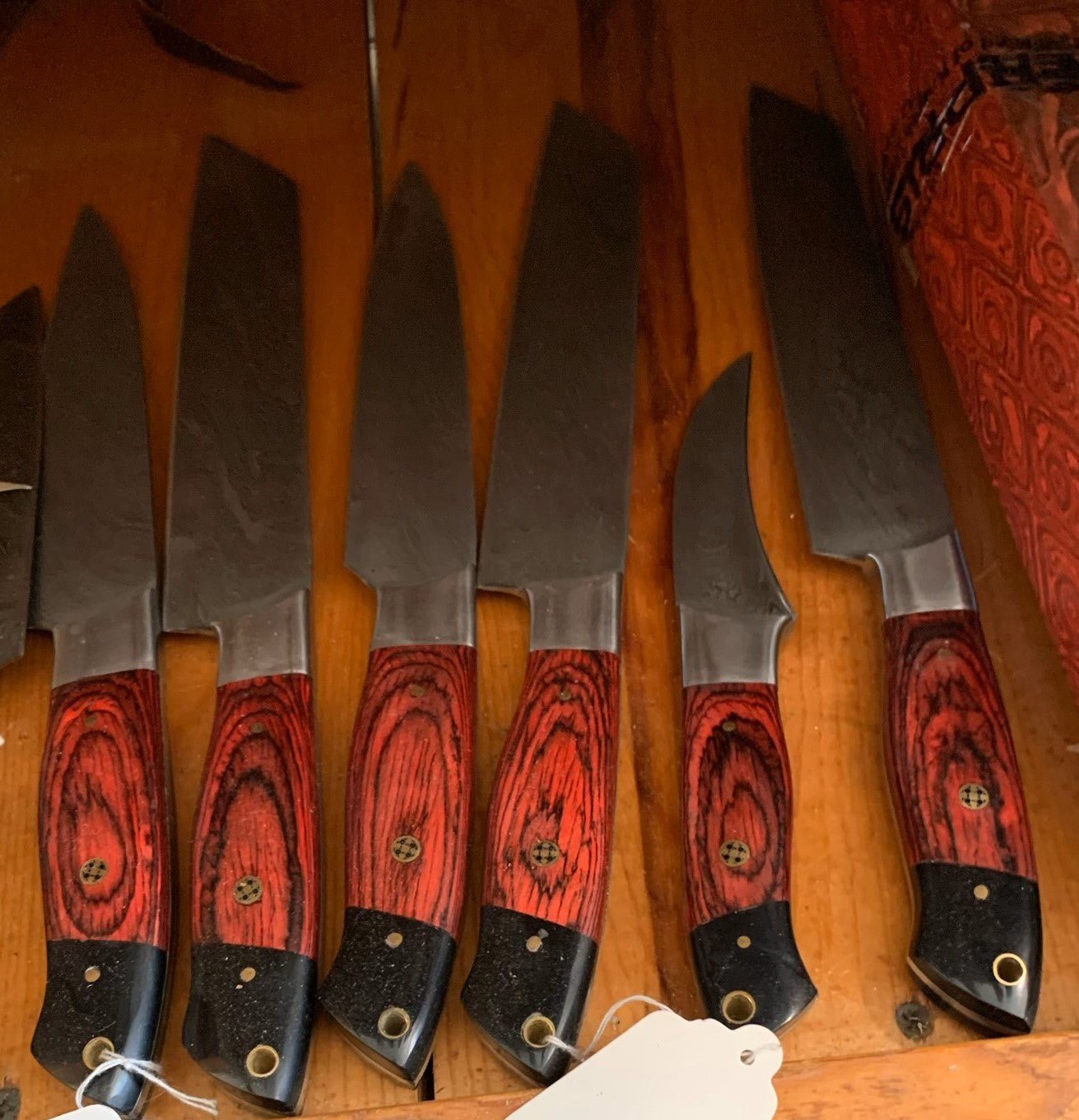 Damascus Steel Chef/Butcher 8 or 5 piece sets with suede knife roll