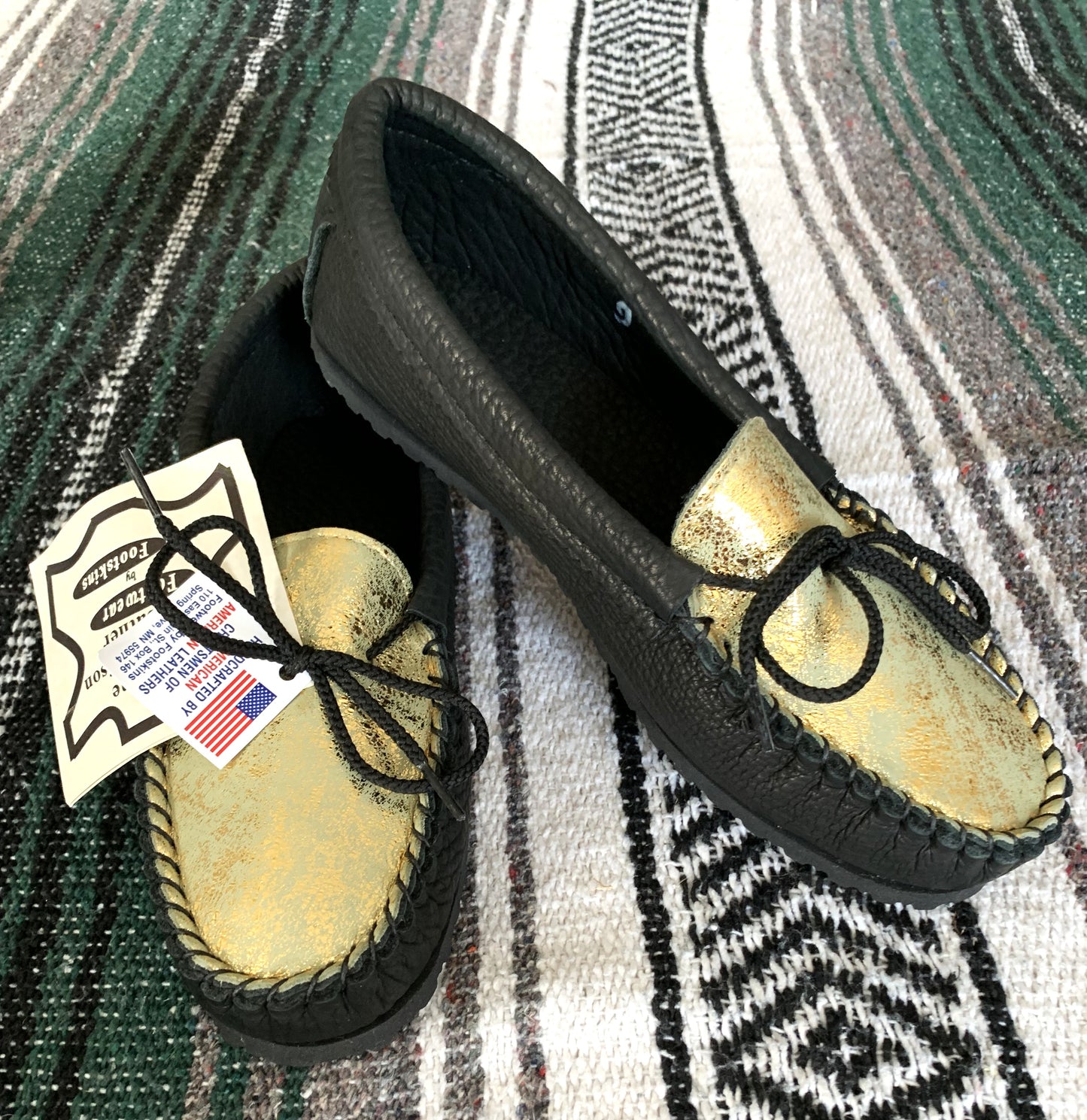 Footskins - Ladies indoor/outdoor Gold Toe moc