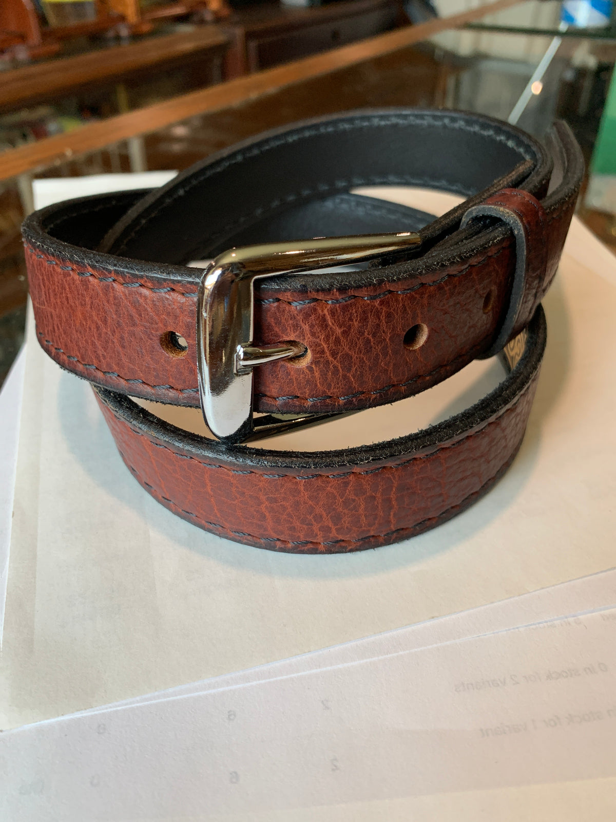 Boston Leather - Bison Leather Dress Belt – Herd Wear 