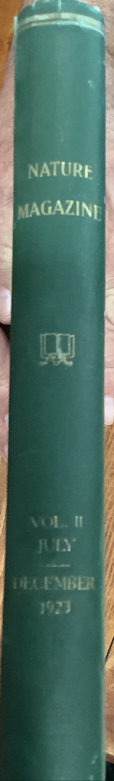 BOOKS - "Natures Magazine"  Vol II- July - December 1923