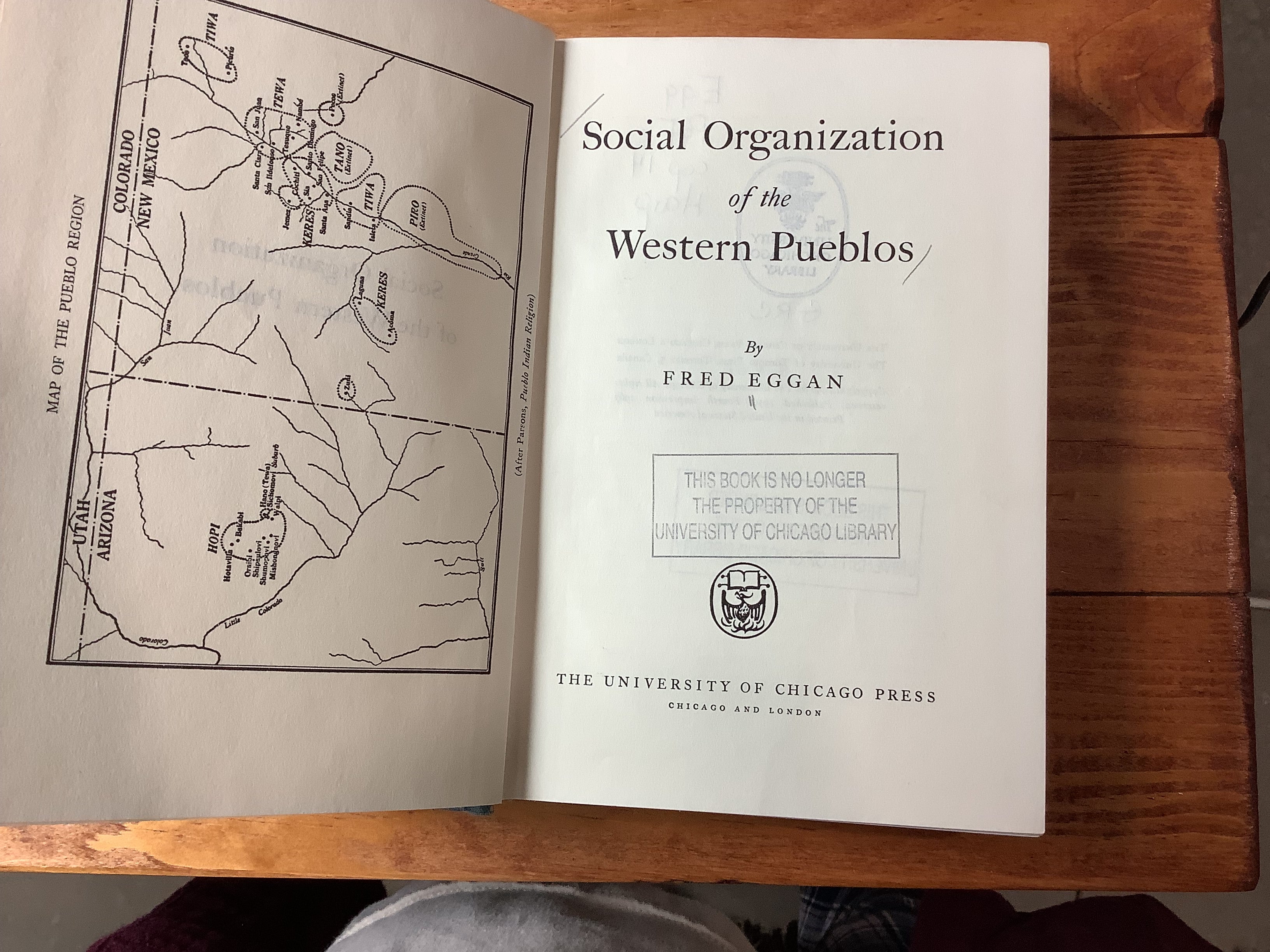 BOOKS - "Social Organization of the Western Pueblos" by Fred Eaggan