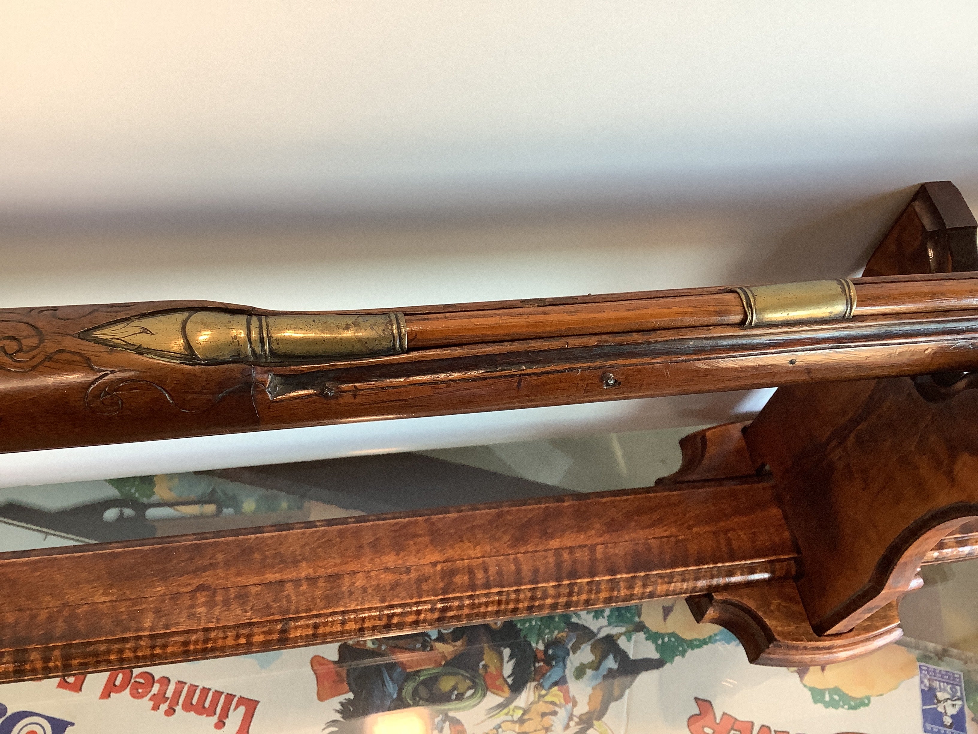 Germanic Antique "Jaeger" Rifle - Engraved/Carved Relief - Full Stock