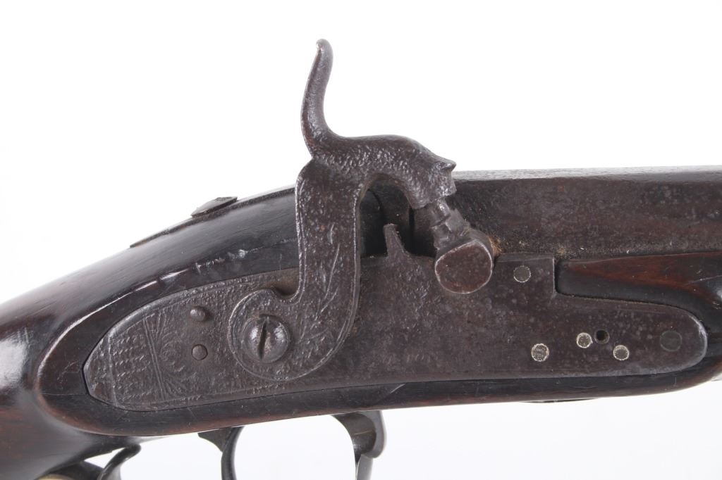 Boston marked half stock percussion with brass tacking   👌