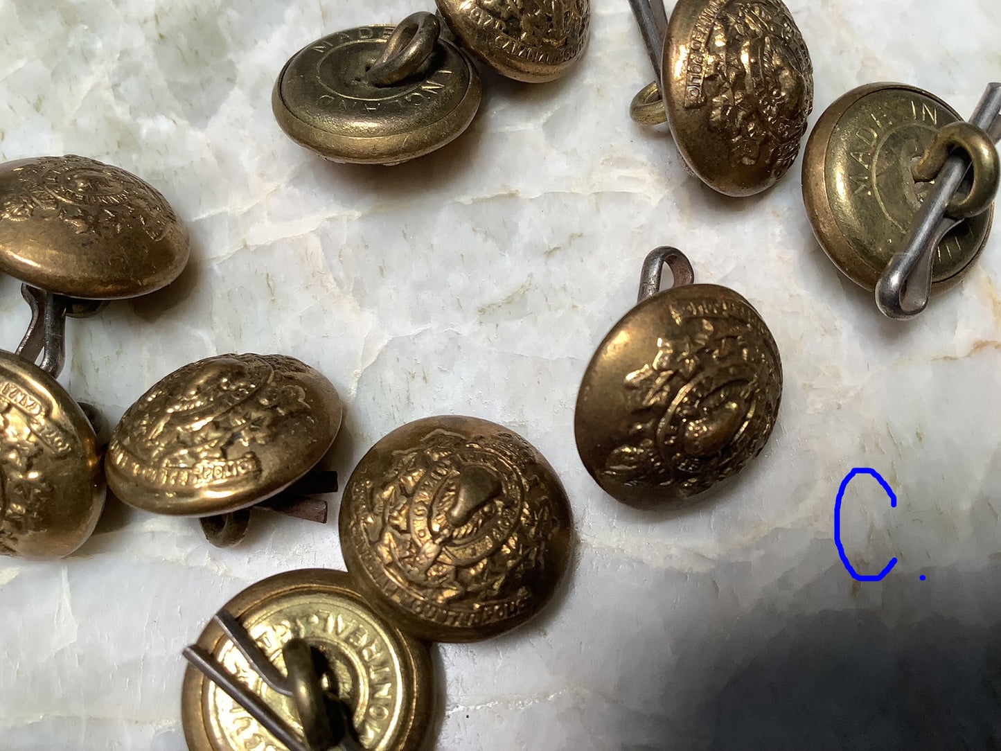 R.C.M.P uniform buttons