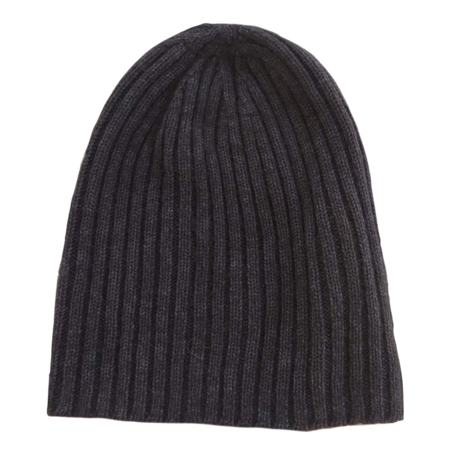 Bison & Silk Ribbed Beanie