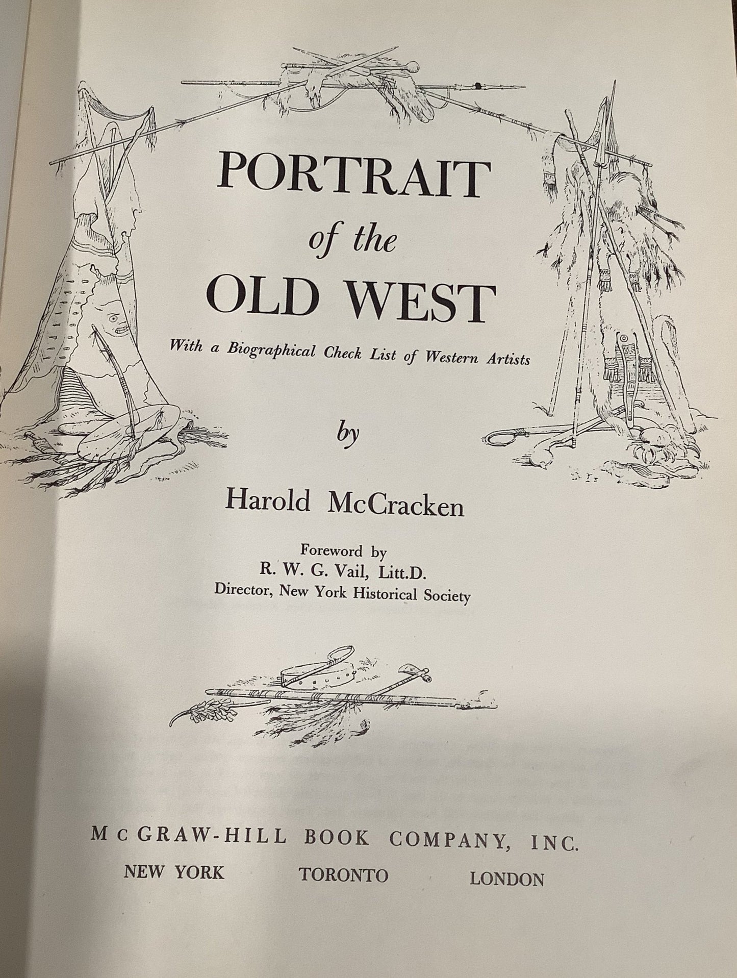 BOOKS - Harold McCracken  - Portrait of the Old West