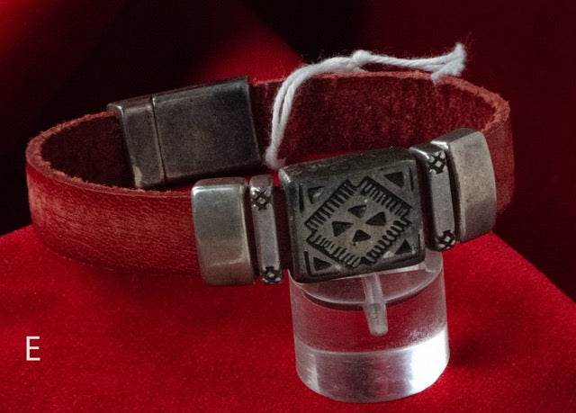 Cathy Crelling - Bracelets Crelling Bison Leather / Silver / Buffalo Nickel