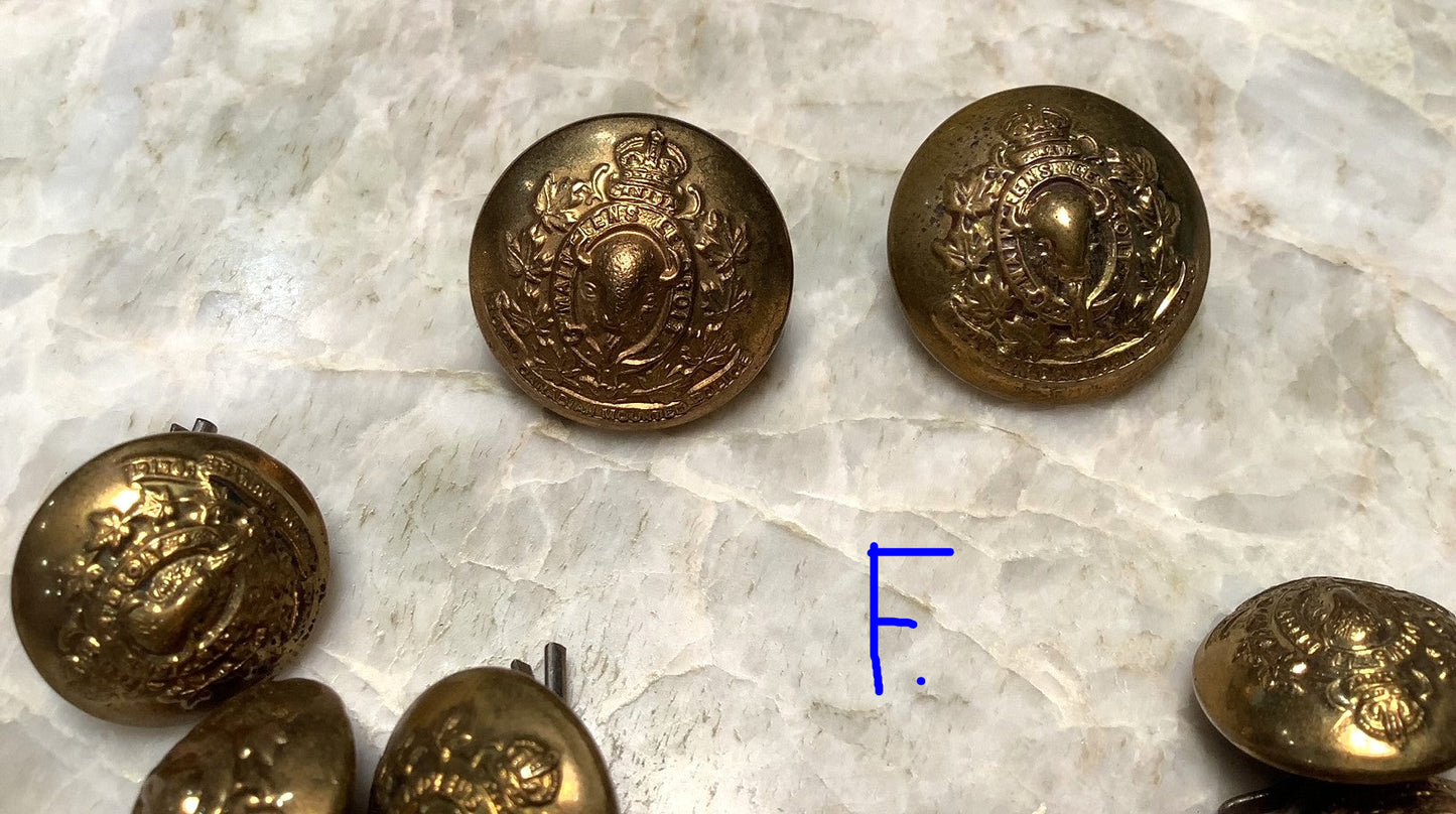 R.C.M.P uniform buttons