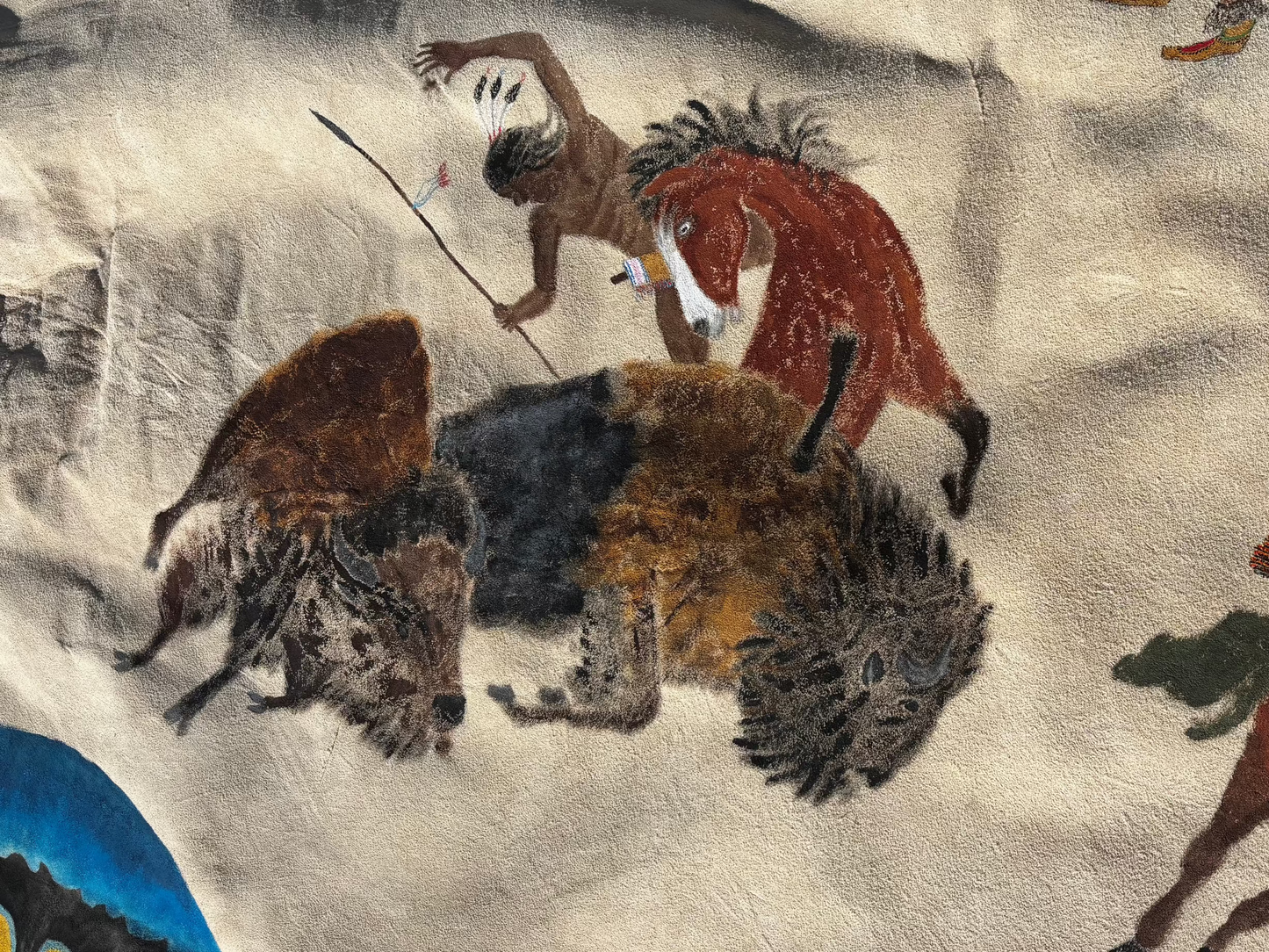 Charles Sinclair - May, 2025 - Hand Painted bison robe